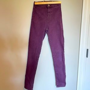 Purple jeans W24 L28